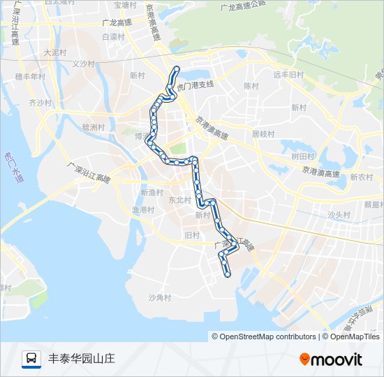 虎门17路 bus Line Map