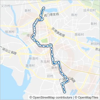 虎门17路 Bus Line Map