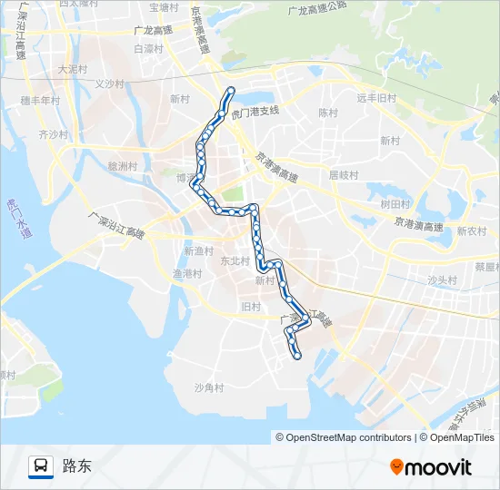虎门17路 Bus Line Map