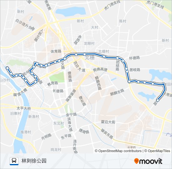 虎门3A路 bus Line Map