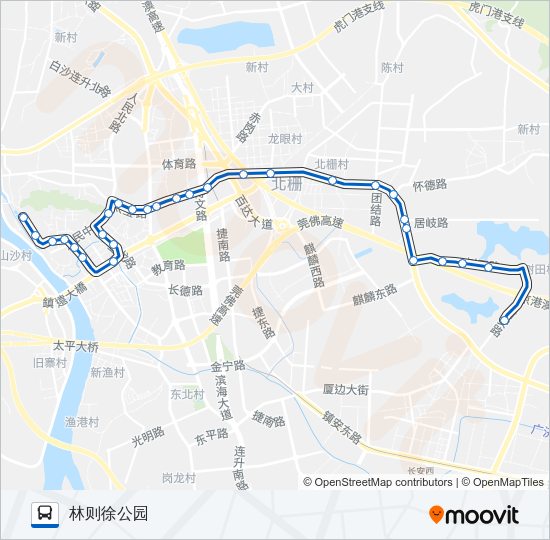 公交虎门3A路的线路图