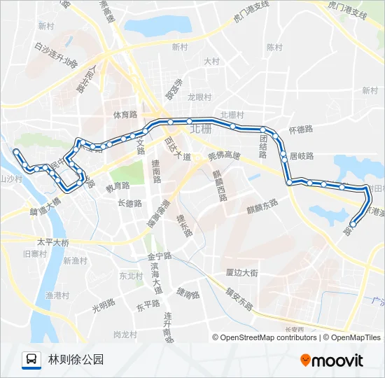 虎门3A路 Bus Line Map