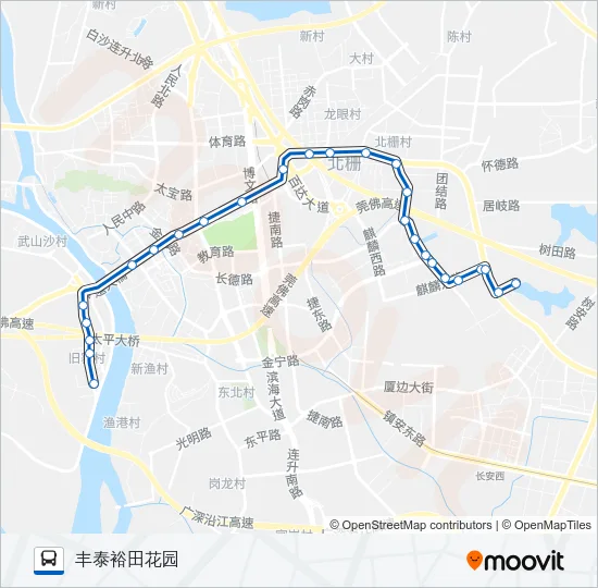 虎门3B路 Bus Line Map