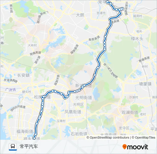 长328路 Bus Line Map