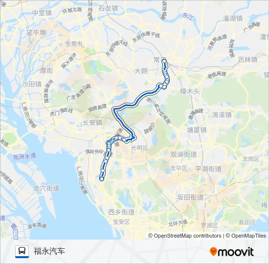 长328路 Bus Line Map