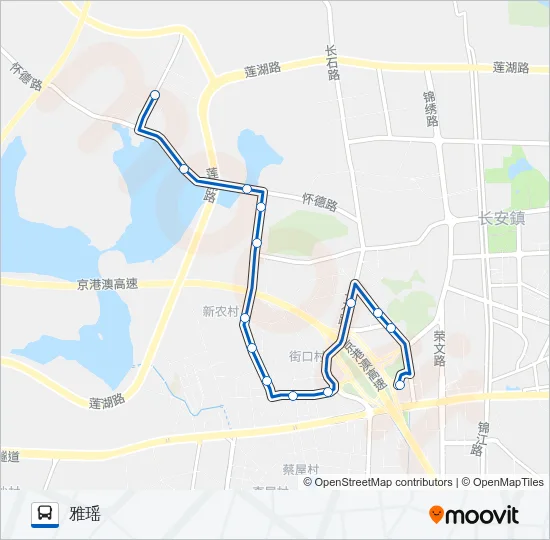 公交长安10路的线路图