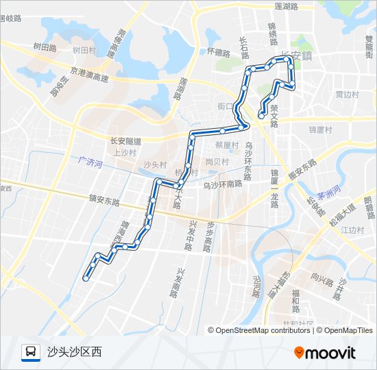 公交长安11路的线路图
