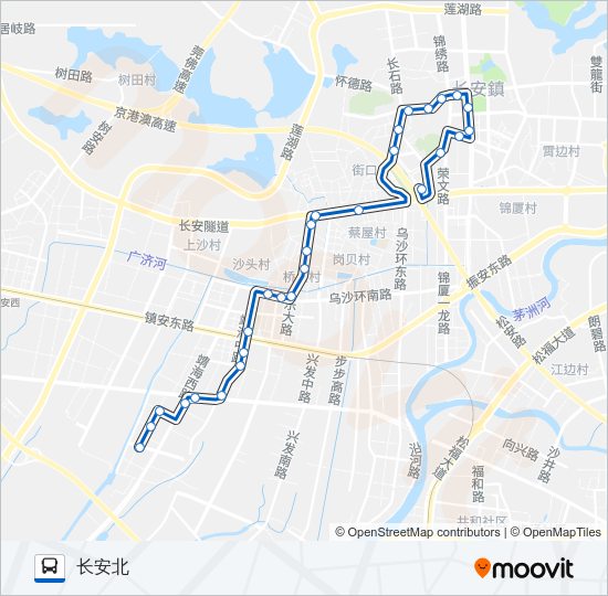 公交长安11路的线路图