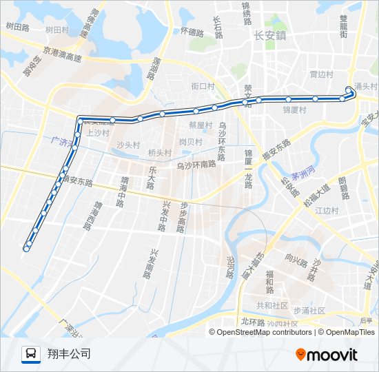 公交长安12路的线路图
