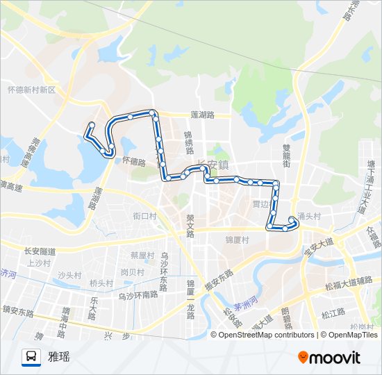 公交长安14路的线路图