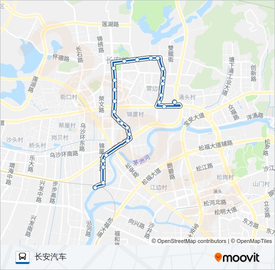 公交长安15路的线路图