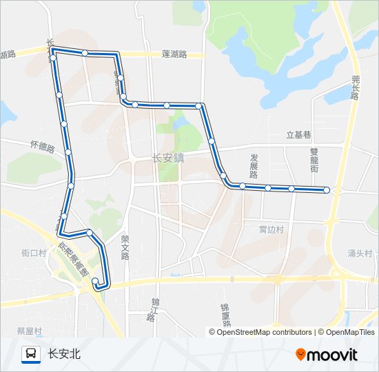 公交长安17路的线路图