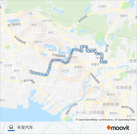 长安21路 Bus Line Map