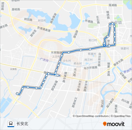 公交长安23路的线路图