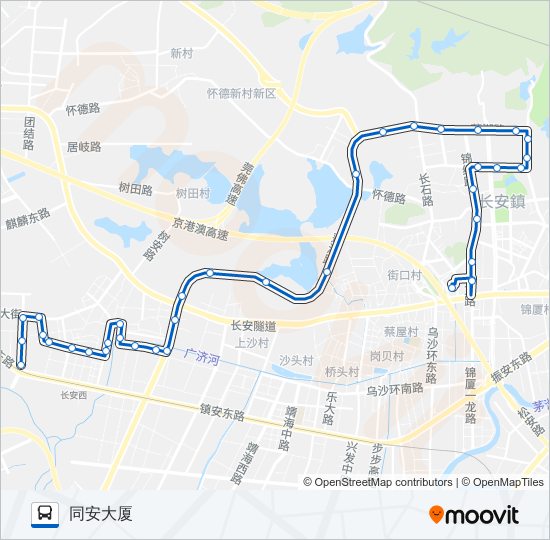 公交长安24路的线路图