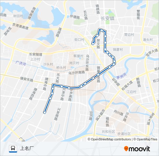 公交长安25路的线路图