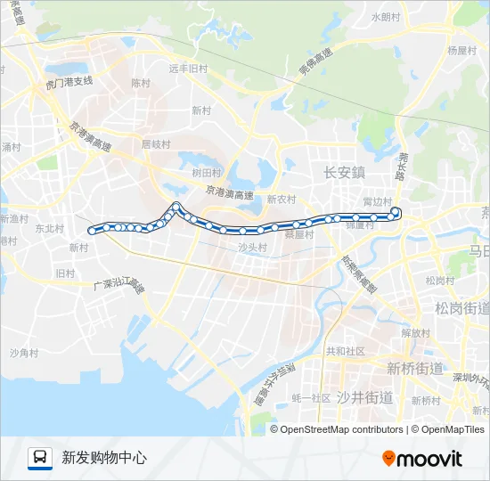 公交长安7B路的线路图
