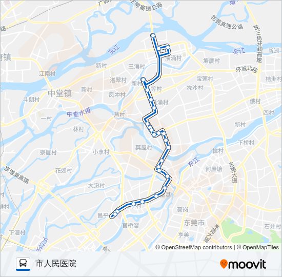 高埗10路 bus Line Map