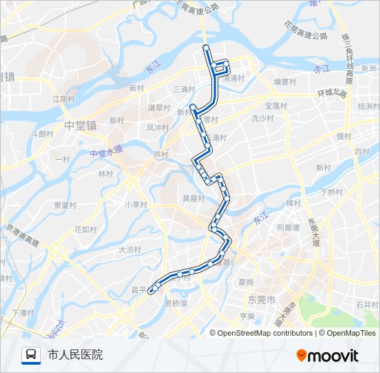 公交高埗10路的线路图