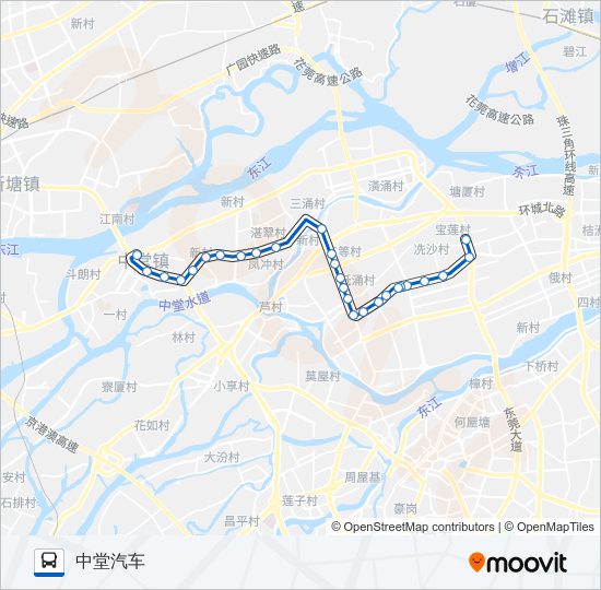 公交高埗11路的线路图