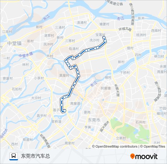 高埗12路 bus Line Map