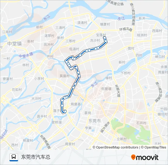 高埗12路 Bus Line Map