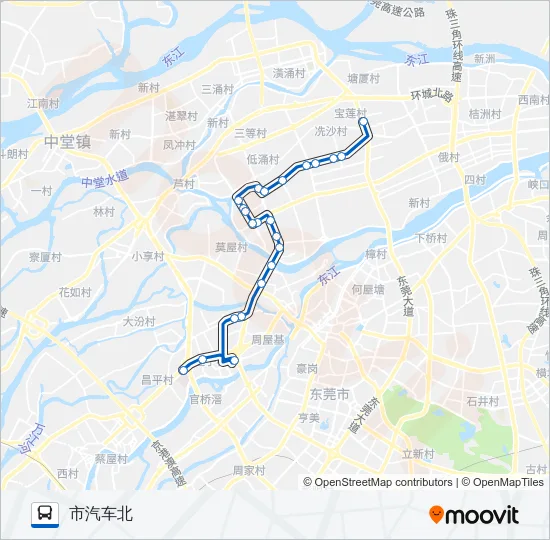 高埗12路 Bus Line Map