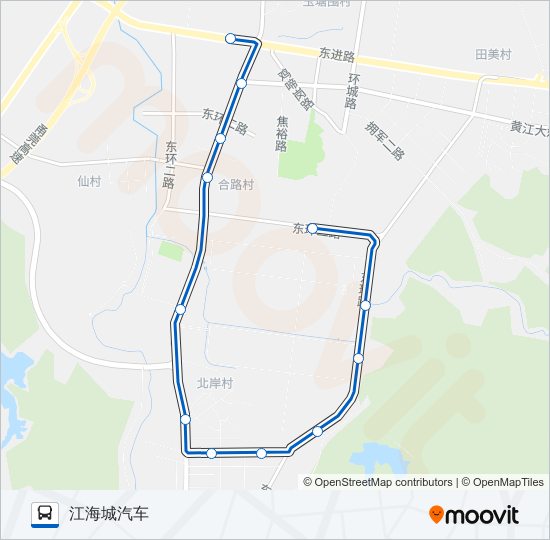 黄江5B路 bus Line Map