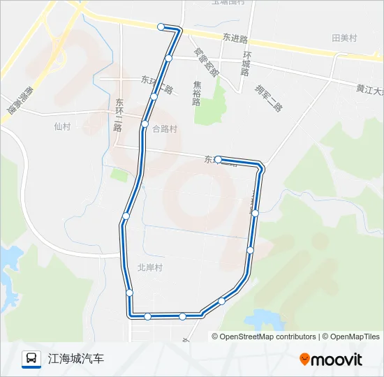 黄江5B路 Bus Line Map