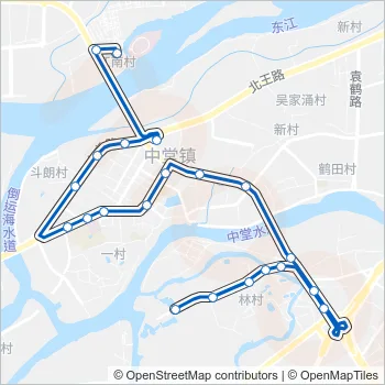 东莞609路 Bus Line Map