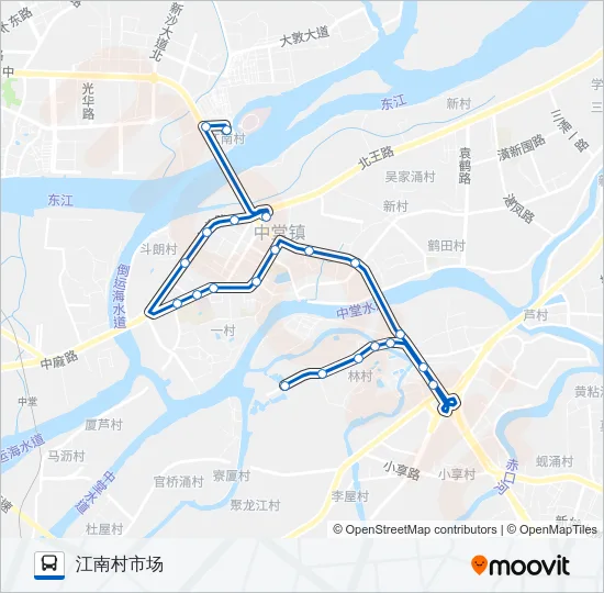 东莞609路 Bus Line Map