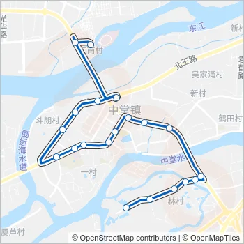 东莞609路 Bus Line Map