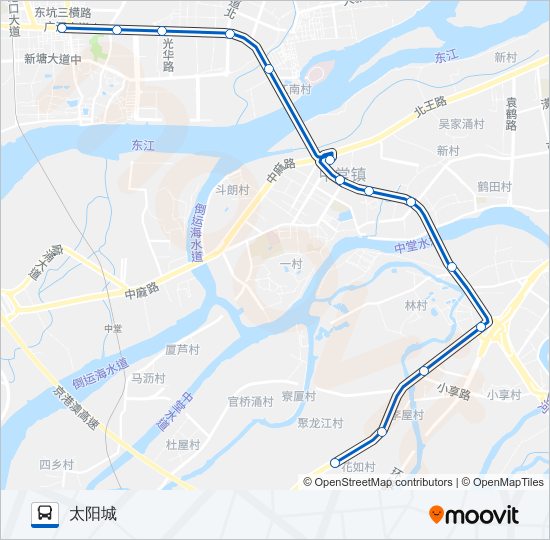 东莞615路 bus Line Map