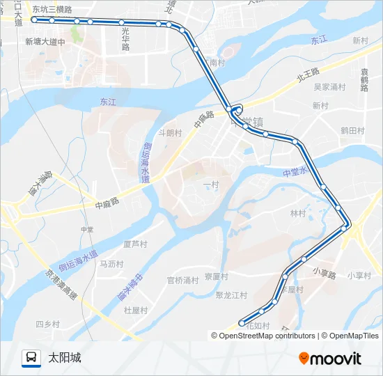公交东莞615路的线路图