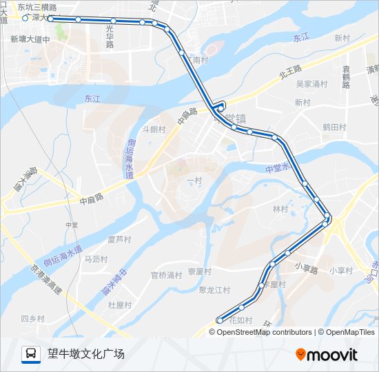 公交东莞615路的线路图