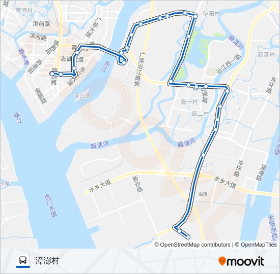 东莞616路 Bus Line Map