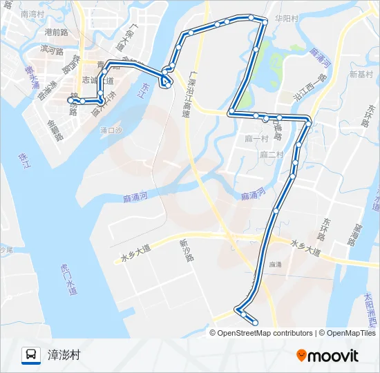 公交东莞616路的线路图