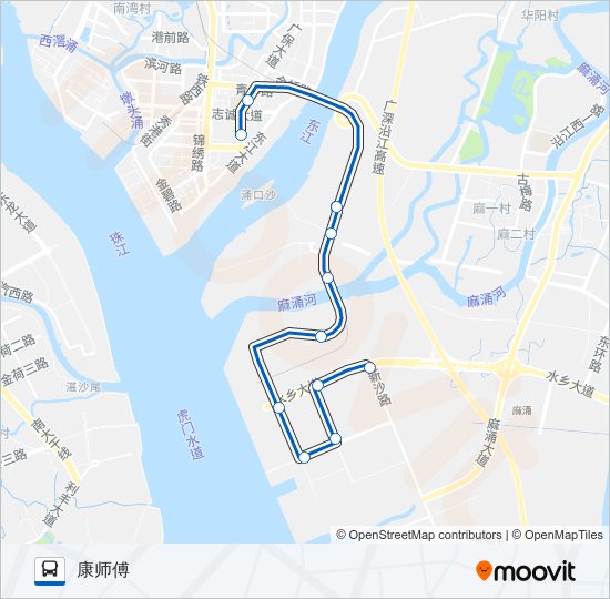 东莞618路 bus Line Map