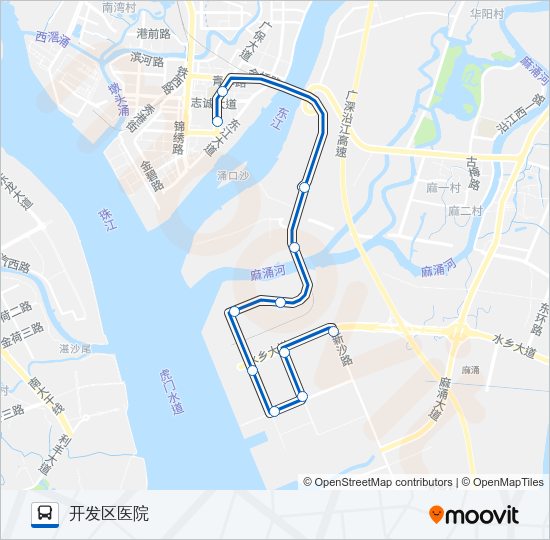 东莞618路 Bus Line Map