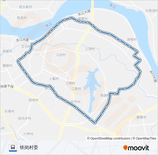 企石1路内环 bus Line Map