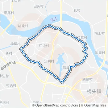 企石1路内环 Bus Line Map