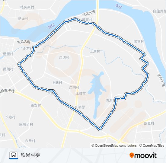 公交企石1外环路的线路图