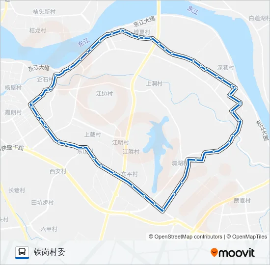 公交企石1外环路的线路图