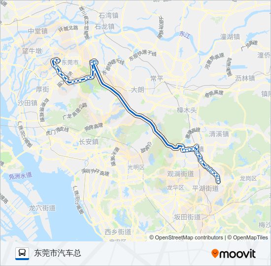 公交快线1路 Bus Line Map