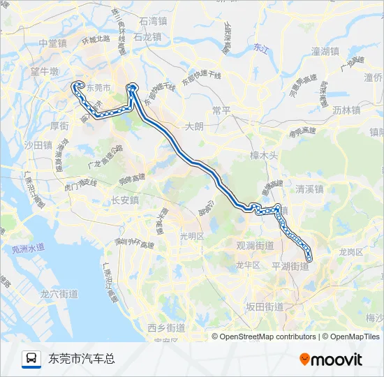 公交快线5路 Bus Line Map