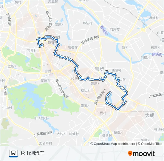 寮步A10路 Bus Line Map