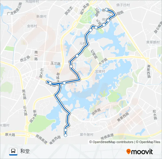 松山湖4A路 Bus Line Map