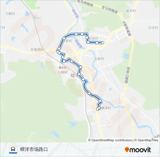 公交樟木头12路的线路图