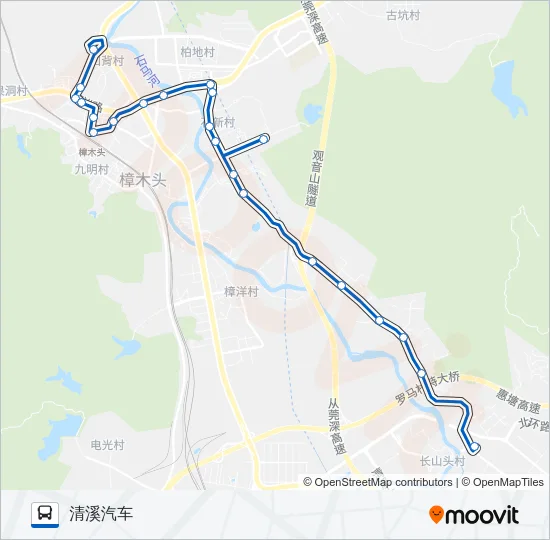 樟木头16路 Bus Line Map
