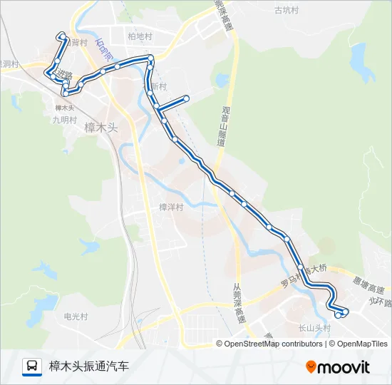 樟木头16路 Bus Line Map